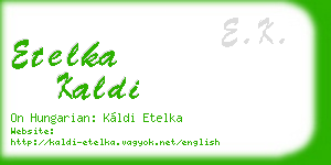 etelka kaldi business card