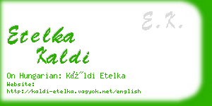 etelka kaldi business card